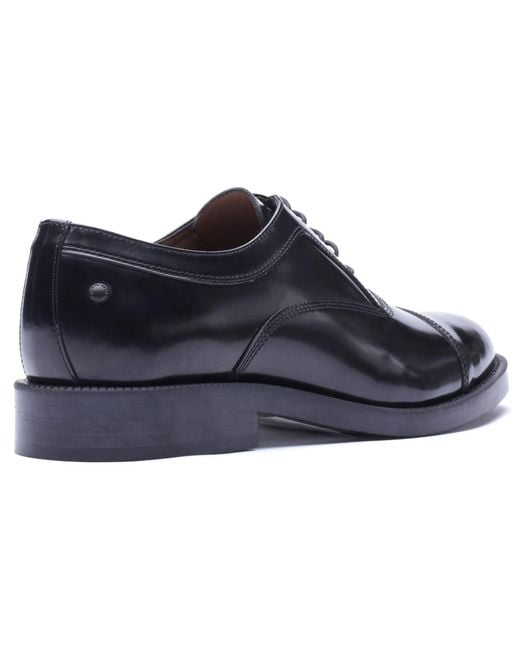 Base London Blue Roma Leather Oxford Shoes for men