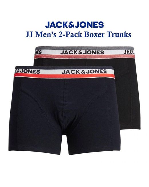 Jack & Jones Blue Multipack Of 2 Boxer Shorts for men