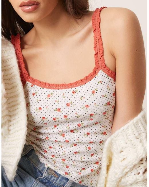 ASOS Natural Dsign Trim Detail Cami