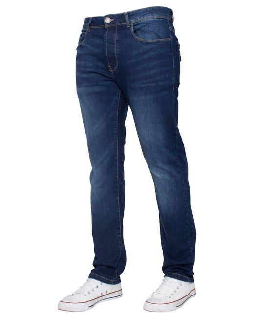 Enzo Blue Slim Stretch Denim Jeans for men