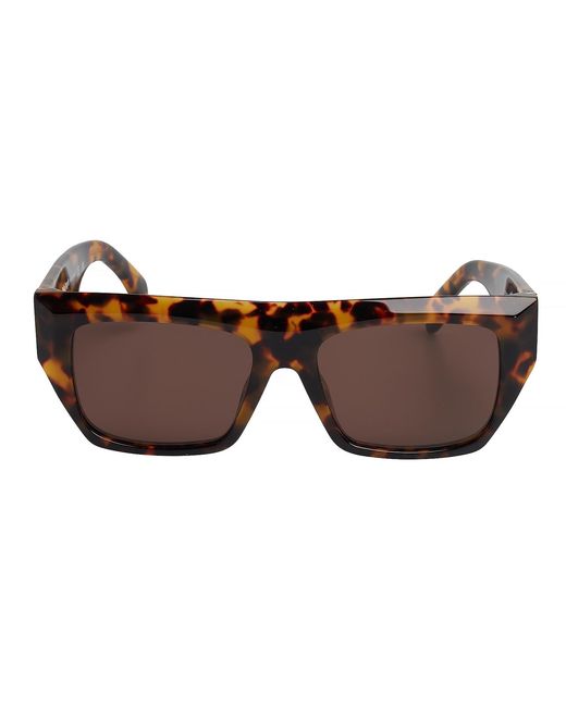 Palm Angels Brown Oversized Rectangular Sunglasses Peri052S24Pla0016064
