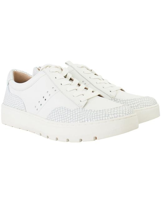 Vionic White Abyss Ysenia Lizard Trainers Leather