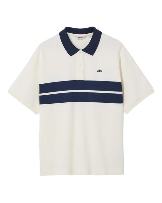 Ellesse White Sbarri Polo Shirt (Off) Cotton for men