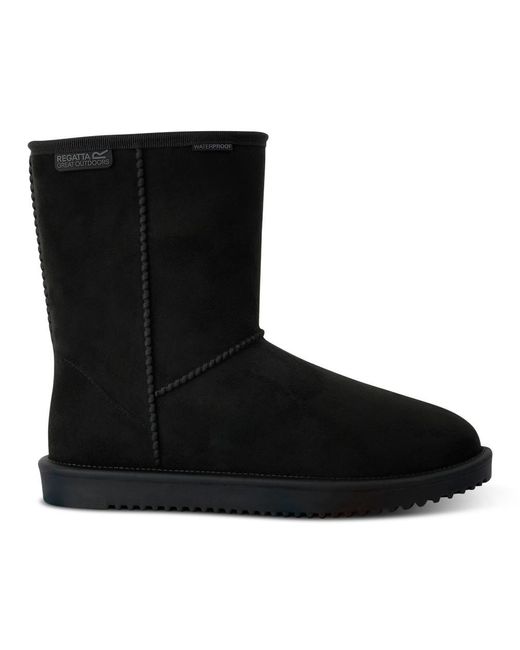 Regatta Black Risley Mid Faxu Fur Boots