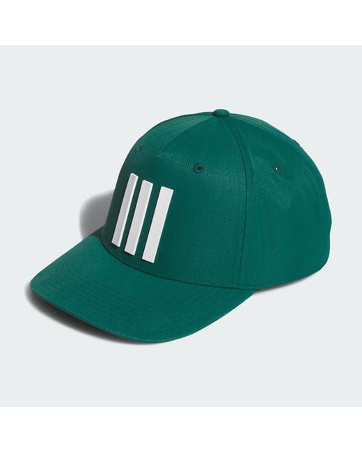 Adidas Originals Green 3-Stripes Tour Golf Hat for men
