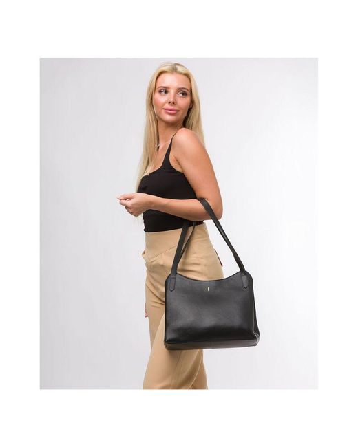 Cultured London Black 'Arabella' Leather Handbag