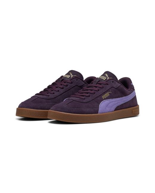 Product Of New York Blue Puma Club Ii Era Suede Plum Trainers