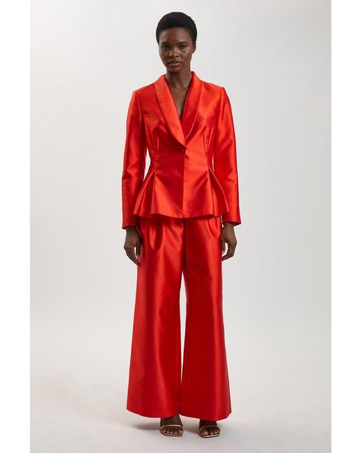 Karen Millen Structured Satin Tailored Trouser