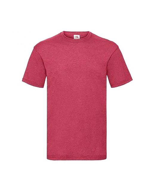 Fruit Of The Loom Pink Valueweight Short Sleeve T-Shirt for men