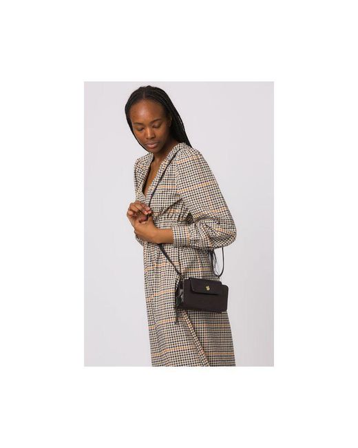 Conkca Black 'Little Wonder' Leather Cross Body Clutch Bag