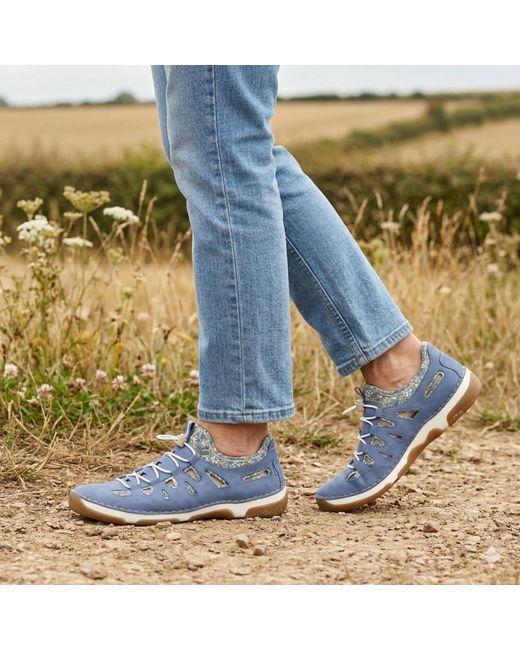 Rieker Blue 55956 Comfort Shoes Sky
