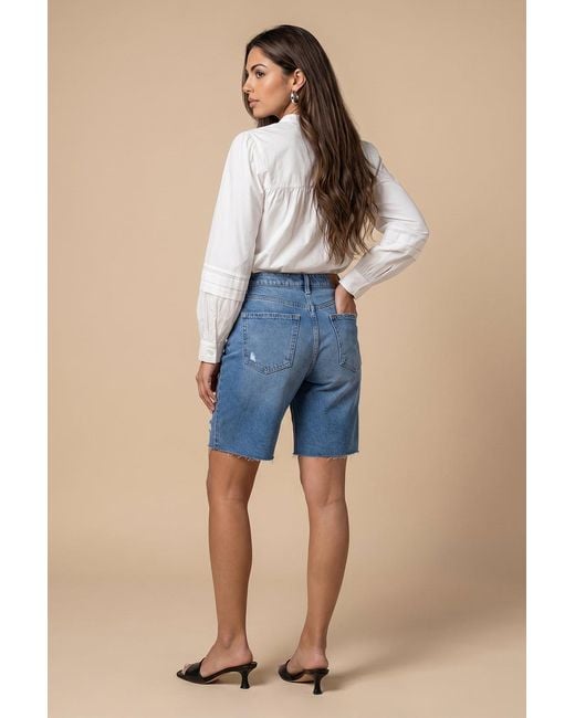 Urban Bliss Blue Embroidery Shirt