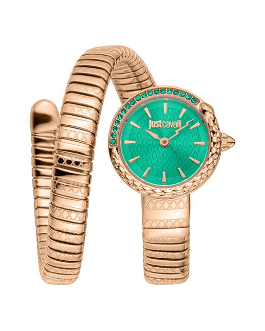 Just Cavalli Metallic Jc1L301M0055 Cerchio Snake Analog Watch For