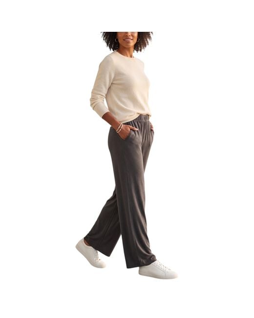 Kenneth Cole Black Leggings Pull On Wide Leg Trouser Rise Stretchable Bottom