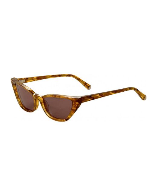 Kate Young For Tura Brown K557 54 Amb Fawn Sunglasses