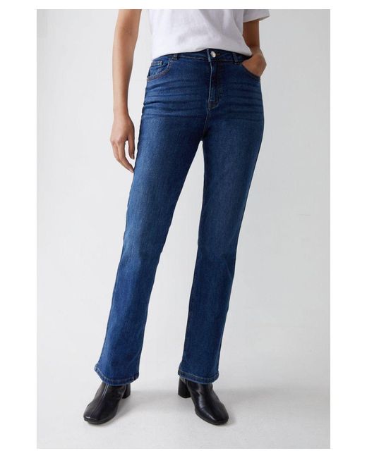 Warehouse Blue Comfort Stretch Bootcut Jeans