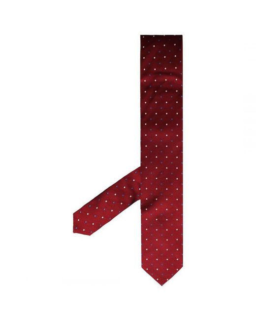 Hackett Red 2 Col Dot Printed Ties for men