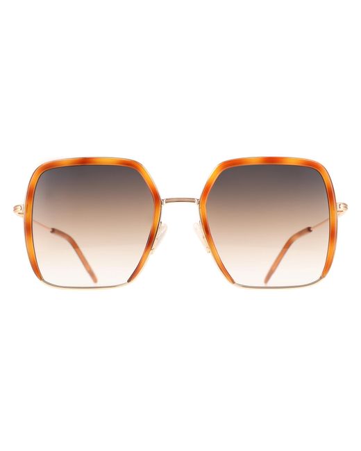 Boss Brown Square Havana Gradient 1783/S Metal