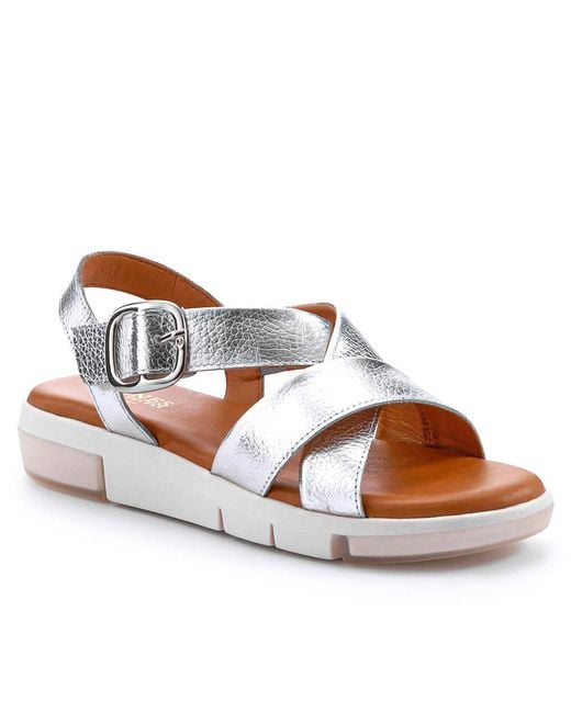 Jones Bootmaker Brown Ilaria Casual Leather Sandals