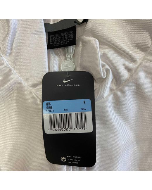 Nike White Vintage Satin Bomber Jacket Textile for men