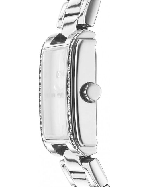 DKNY Gray Dial Crystal Accented Case Stainless Steel Bracelet Watch