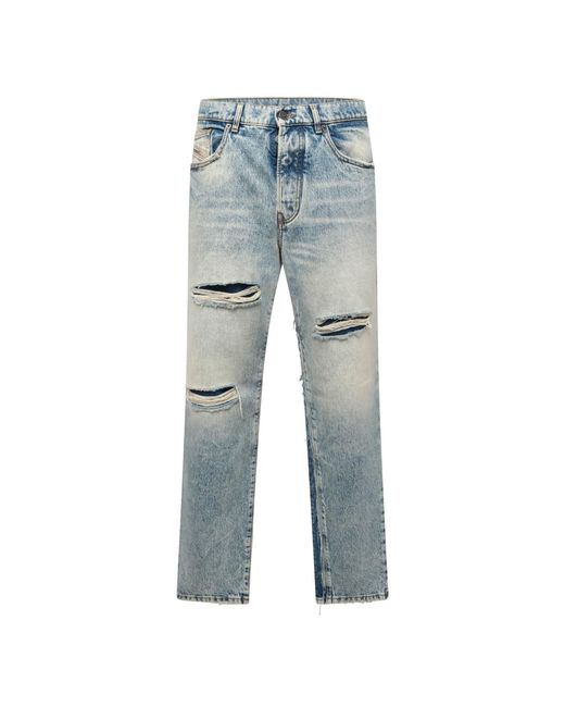 DIESEL Blue D Fire S1 Straight Leg Jeans for men