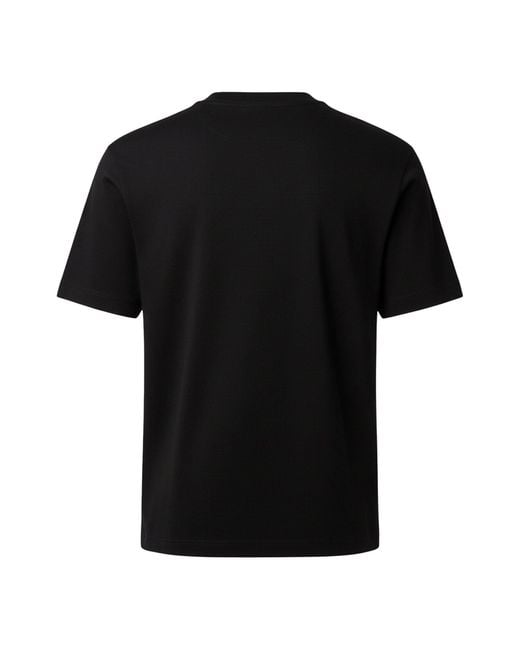 Lacoste Black Fit Heavy Cotton Badge T Shirt for men
