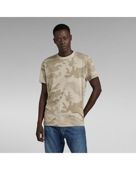 G-Star Natural G-Star Raw Line Camo Allover T-Shirt for men