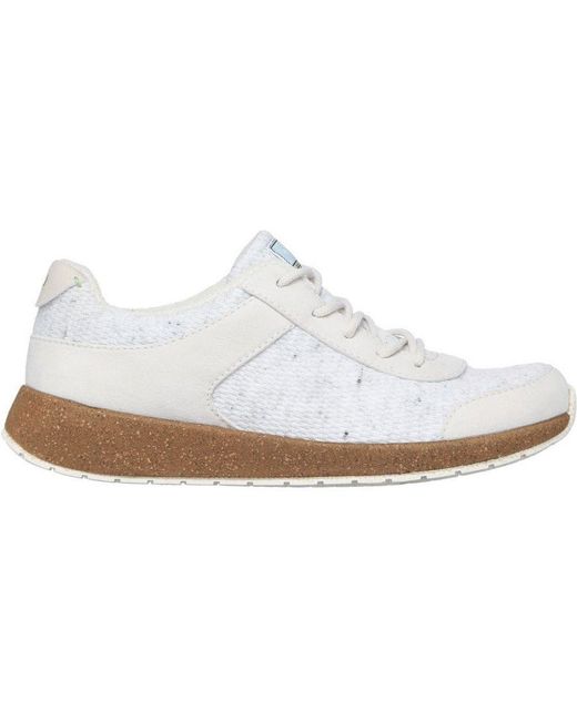 Skechers White Bobs Earth New Love Memory Foam