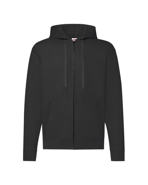 Fruit Of The Loom Black Classic Zipped Hoodie for men