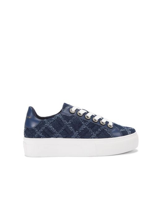 Kurt Geiger Blue Denim Kgl Crystal Cupsole Sneakers