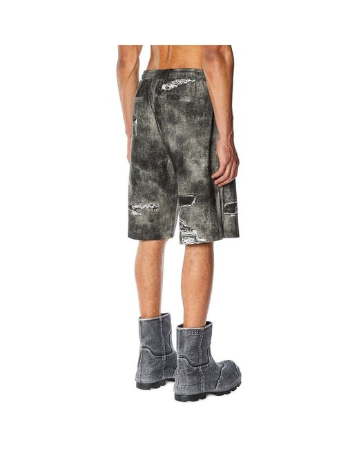 DIESEL Gray Ston Bermuda Shorts for men