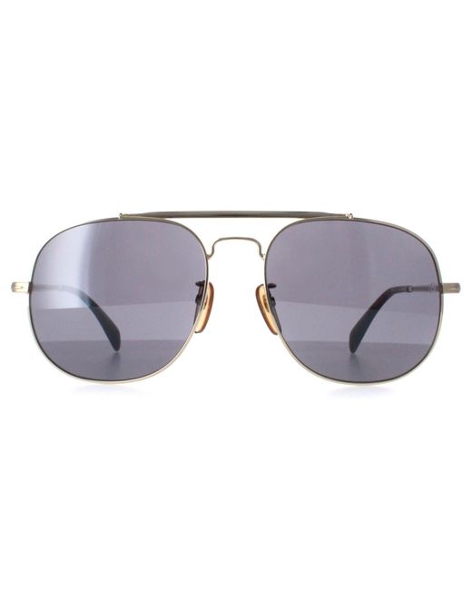 David Beckham Gray Aviator Db7004/S Metal for men
