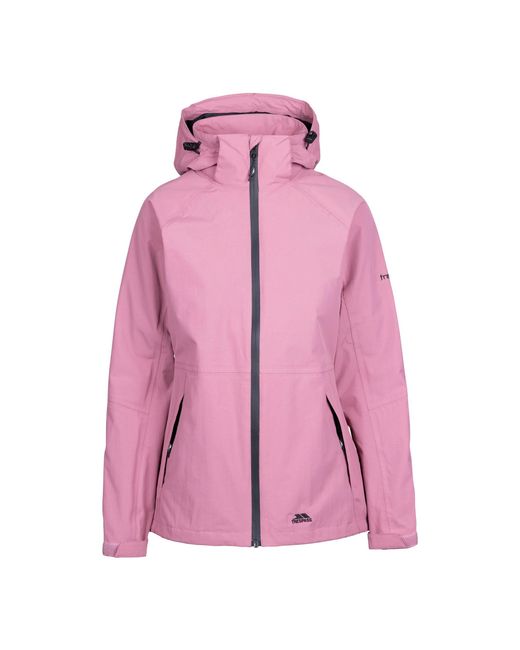 Trespass Pink Ladies Tilbury Tp75 Waterproof Jacket (Light Mulberry)