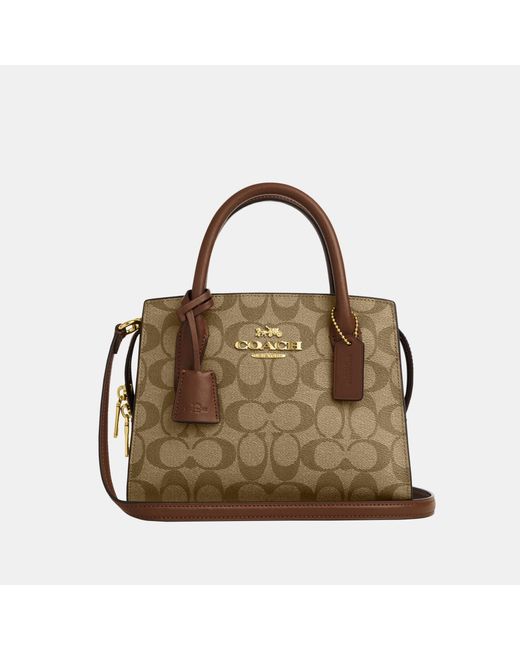 COACH Natural Signature Andrea Carryall Bag