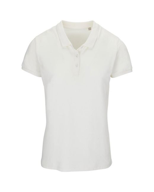 Sol's White Ladies Planet Piqué Organic Polo Shirt (Off)