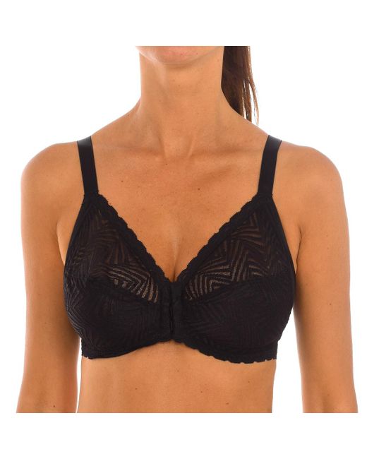 Playtex Black P08Gb Wireless Bra With Elastic Sides