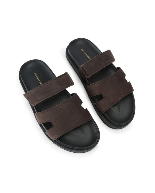 KG by Kurt Geiger Black Suede Palermo Sandals for men