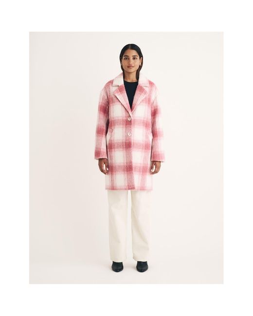 Nobody's Child Pink Nobodys Plaid Teddy Bear Coat