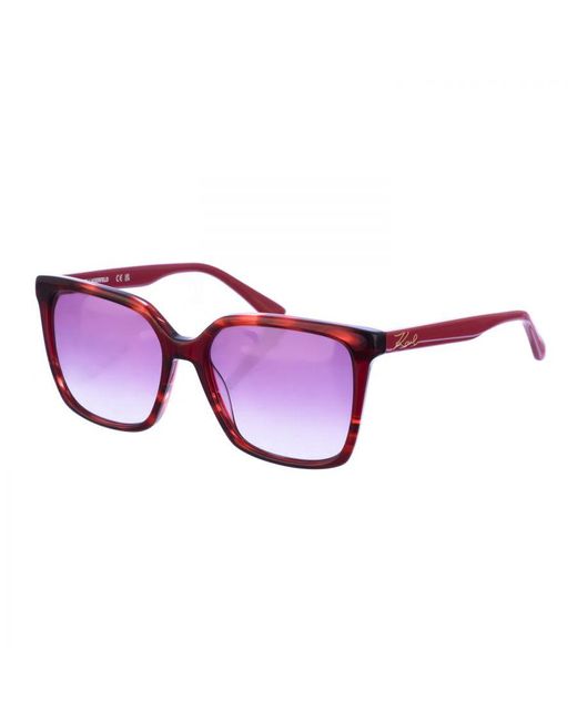 Karl Lagerfeld Purple Square Shaped Acetate Sunglasses Kl6014S