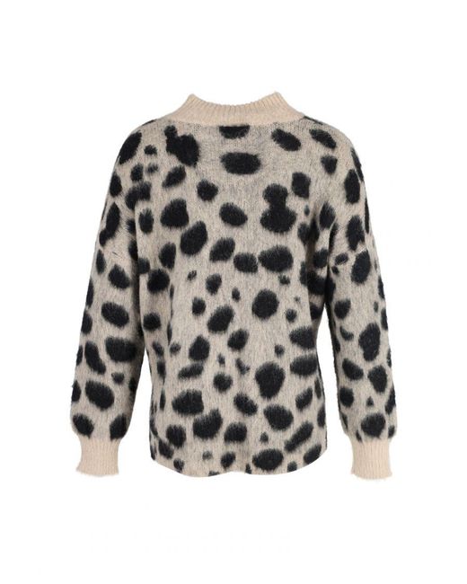 Boss Black Hugo Fellyna Jacquard Animal Print Sweater