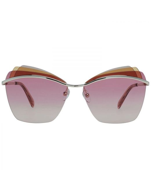 Emilio Pucci Brown Rose Gradient Cat Eye Sunglasses
