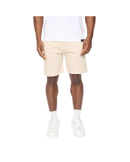 Crosshatch Natural Bardon Casual Shorts (Light Stone) for men
