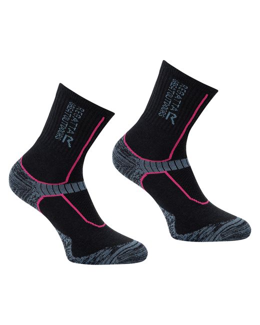 Regatta Blue Ladies Merino Wool Hiking Crew Socks (Seal/Storm)