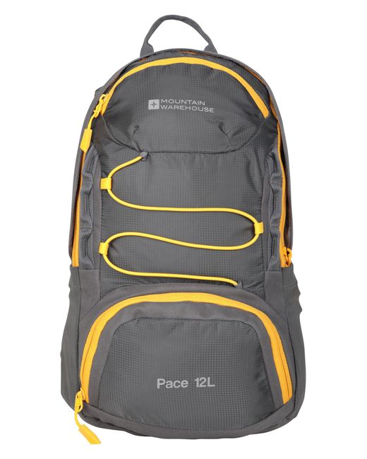 Mountain Warehouse Gray 'Pace' Rucksack Water Resistant Reflective Backpack