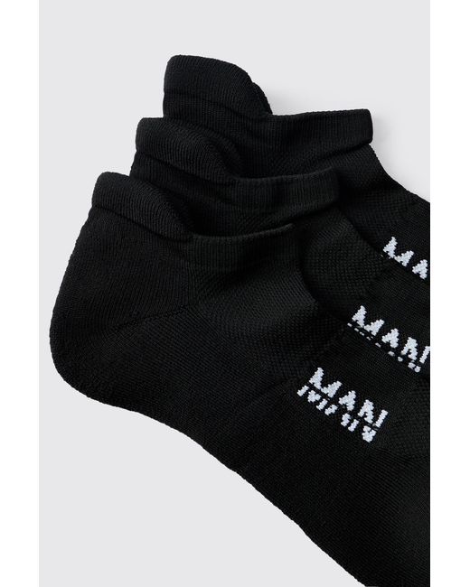 BoohooMAN White Active Gym Trainer Sock 3 Pack for men