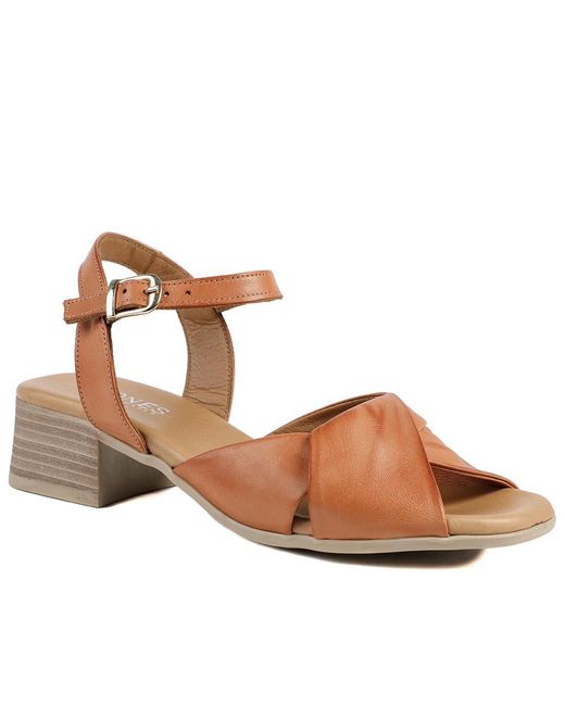 Jones Bootmaker Brown Jaira Leather Buckle Fasten Sandals