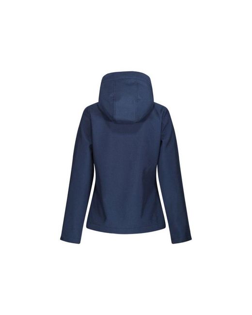 Regatta Blue Ladies Venturer Hooded Soft Shell Jacket /French)