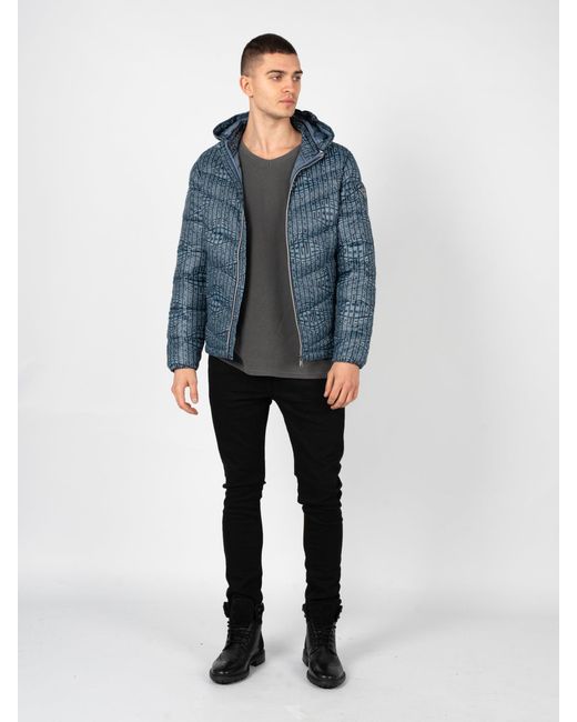 Guess Jas Down Jkt Mannen in het Blue voor heren
