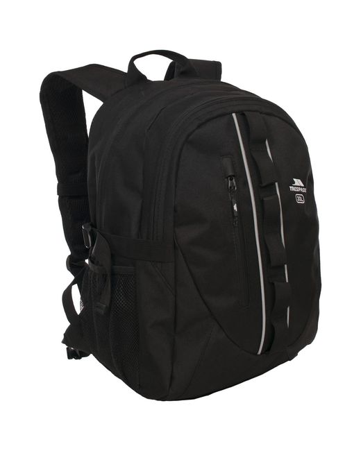 Trespass Black Deptron Day Backpack/Rucksack (30 Litres) for men